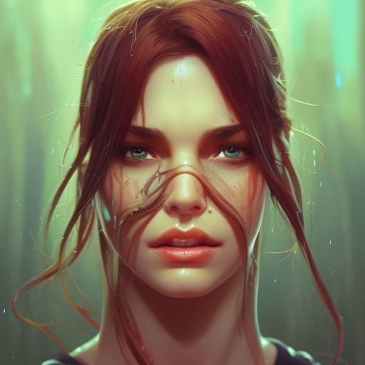 Detailed Slime Portrait in Art Nouveau Style