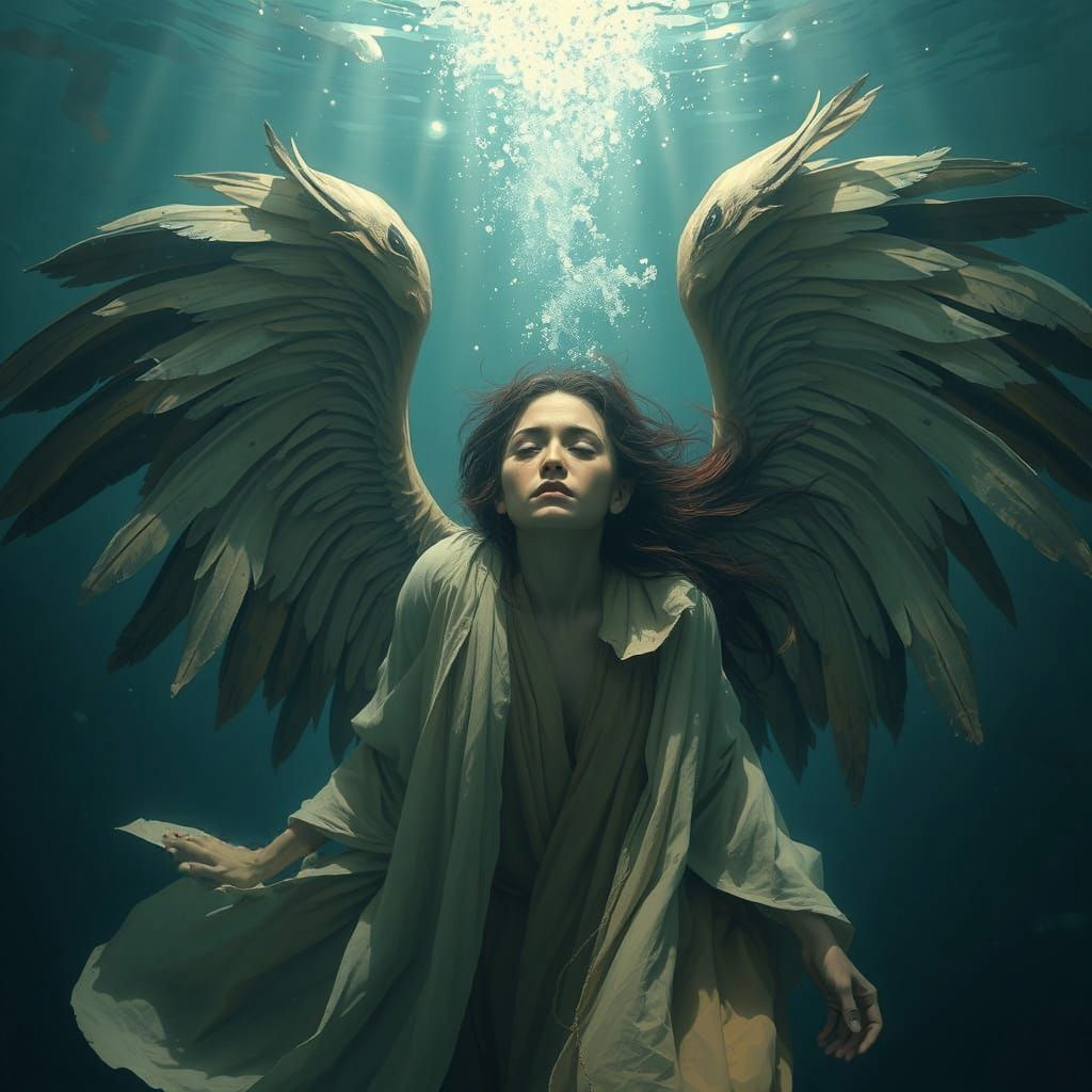 A Melancholic Mermaid's Descent into Darkness