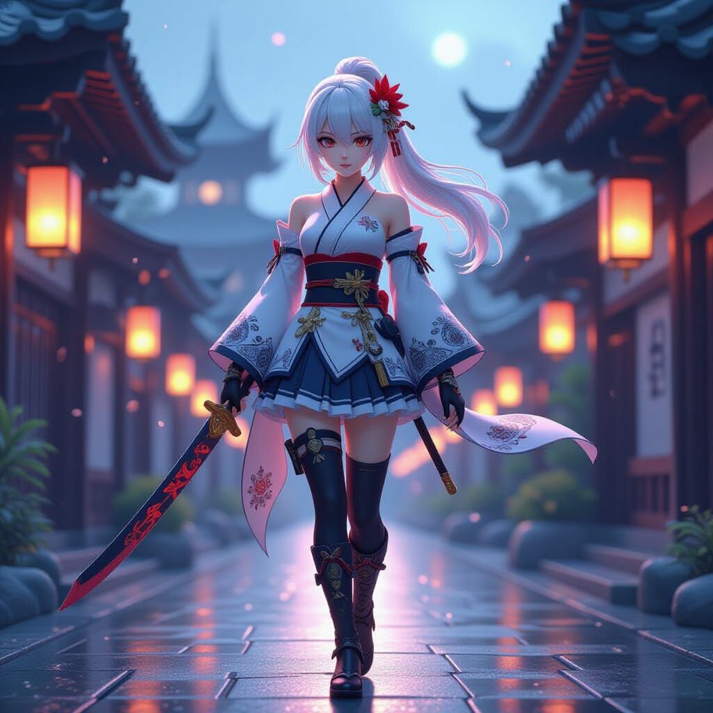 Concept Art of Fantasy Character in Vivid Anime Style