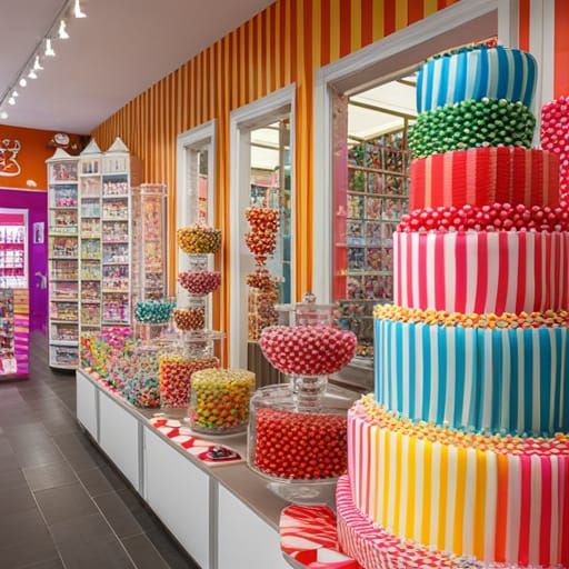 Colorful and Inviting Candy Shop Display