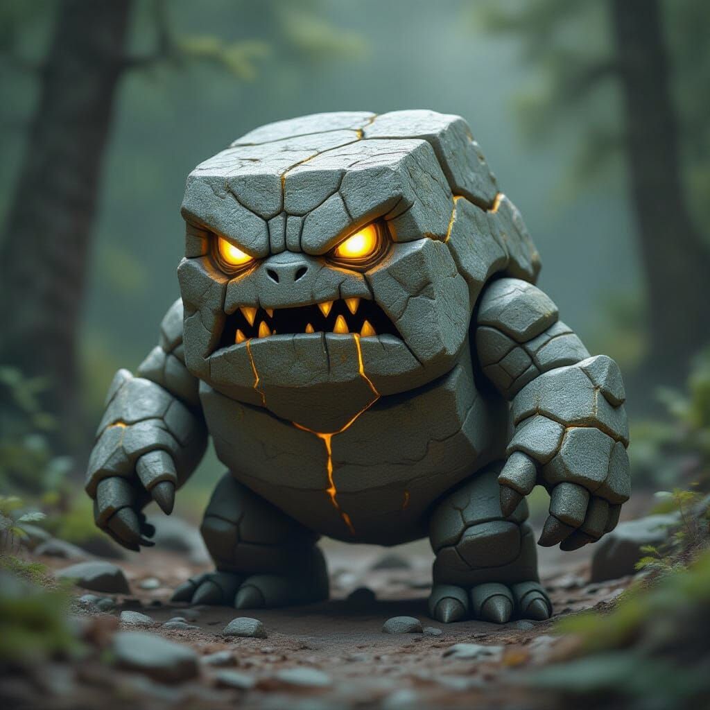 Pebblock: A Glowing Stone Creature