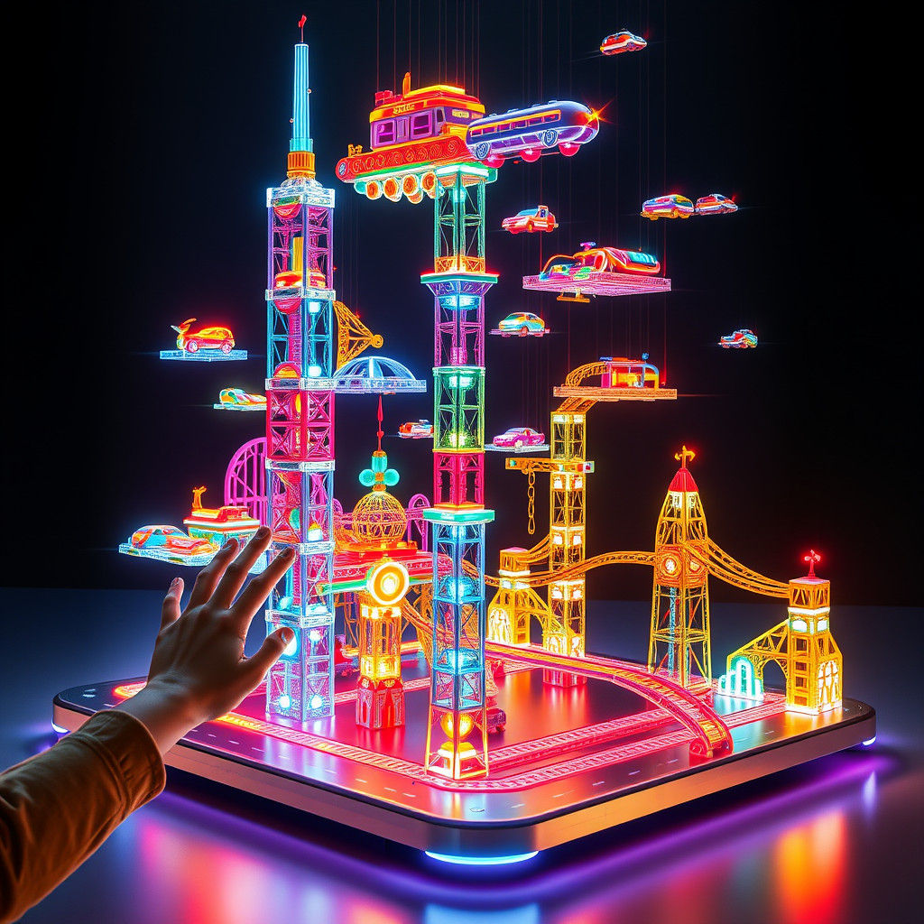 Futuristic Levitating Toy Set: Magnetic Building Blocks