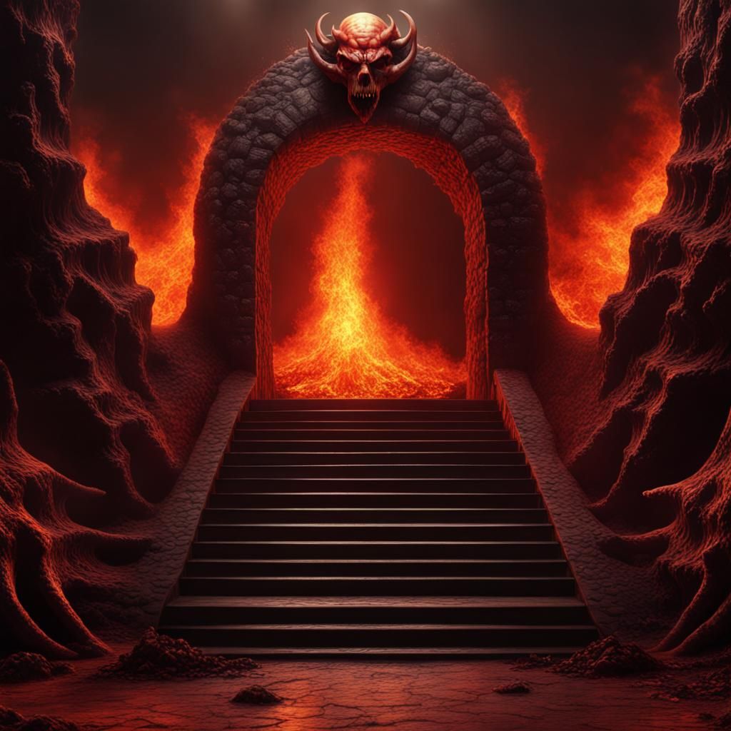 Hyperrealistic 8K Entrance to Hell