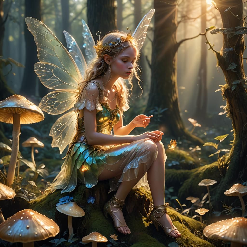 Enchanted Forest Goddess in Ethereal Beauty