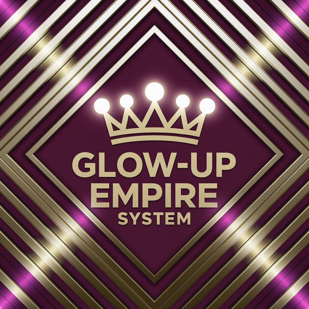 Glam-Futuristic Logo for Glow-Up Empire System