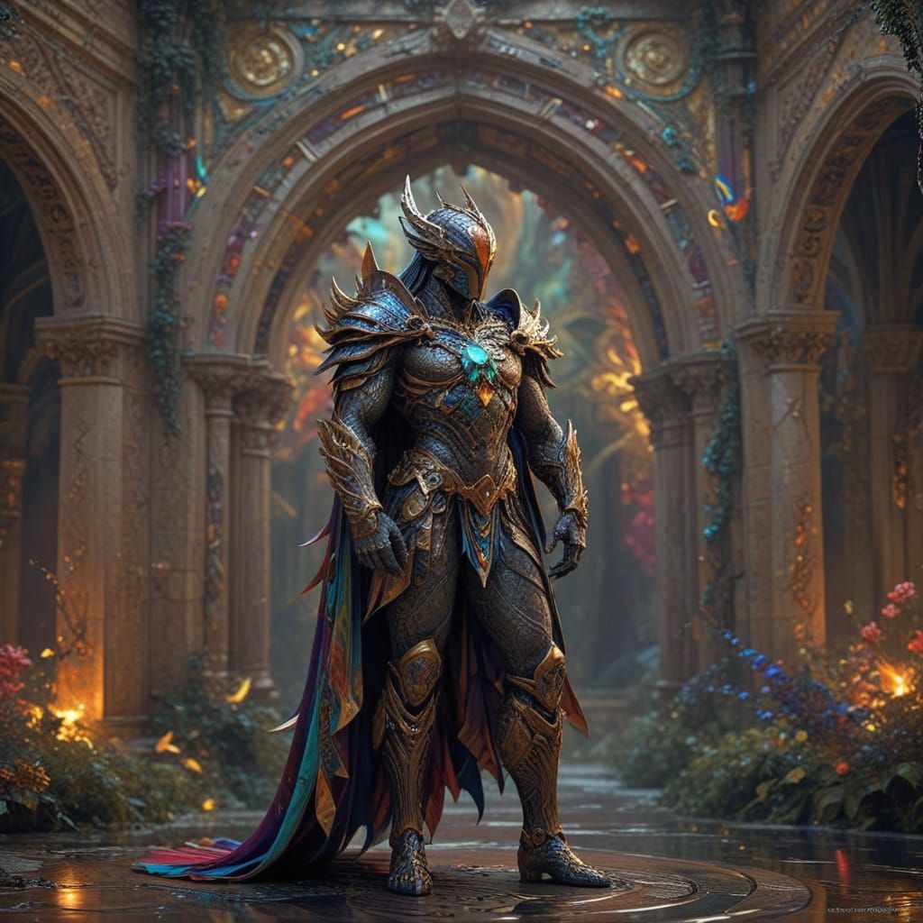 Elegant Abstract Art with Vibrant Fractal Angles and Fibonna...