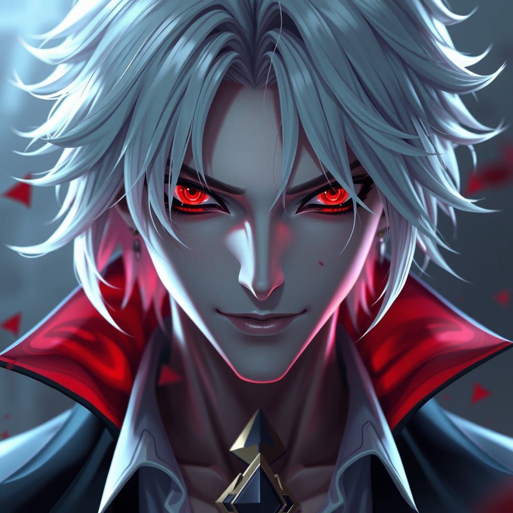 Ethereal Vampire in 3D Anime Concept