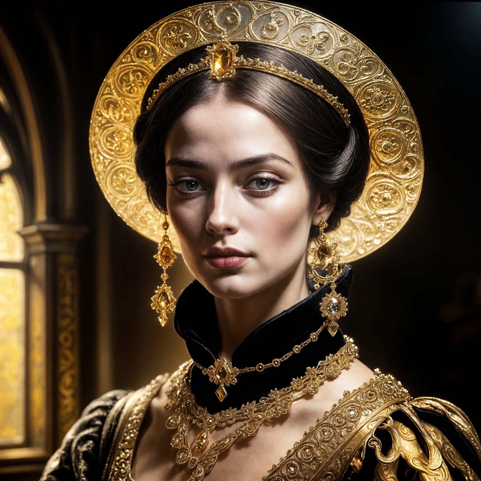 Young Queen in Middleage Era with Volumetric Lighting