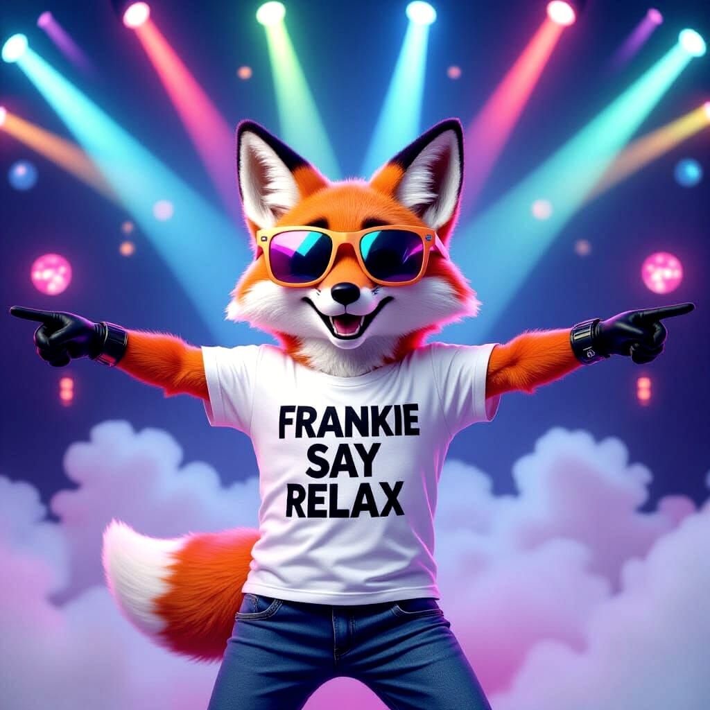 Dancing Fox in Sunglasses at a Dance Club