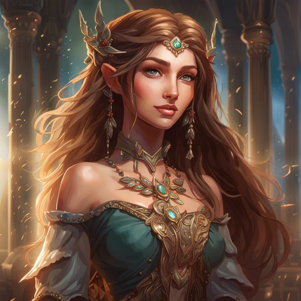 Beautiful Elf Girl Concept Art in 8K Resolution