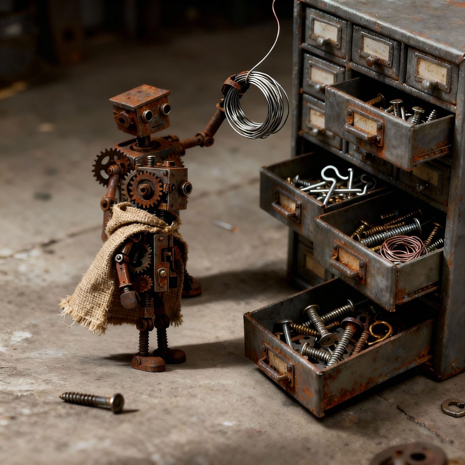 AI Image: Robot Replaced in Sci-Fi Scene