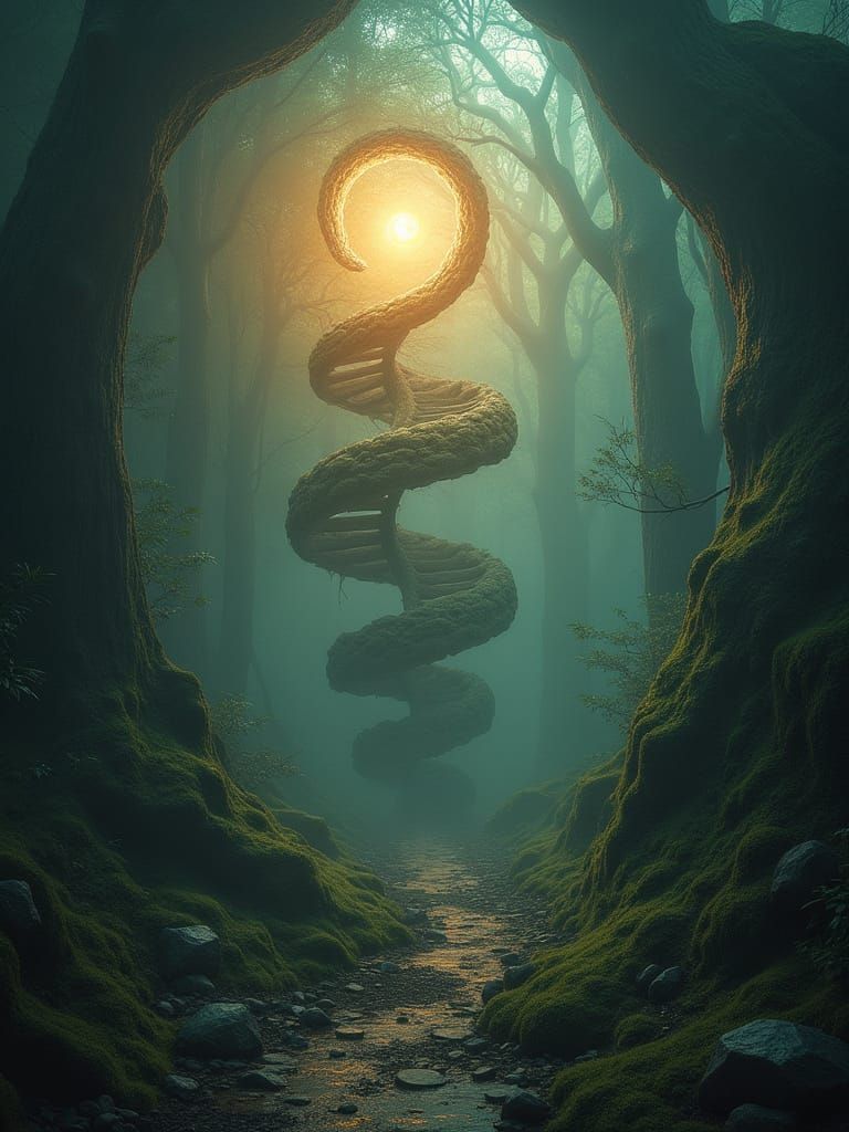 Helixes Swirl Through Murky Mists of Time Into an Orographer...