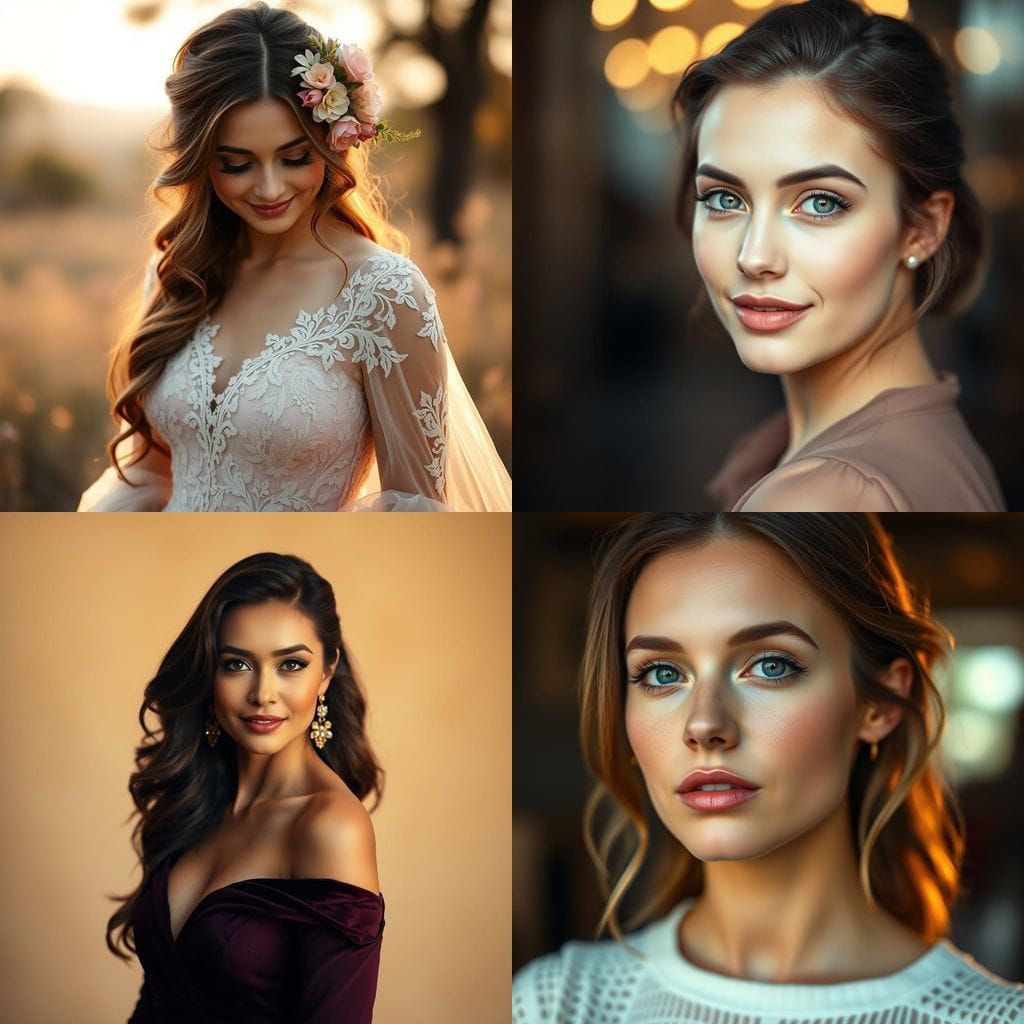 Elegant Female Portraits in Soft Focus