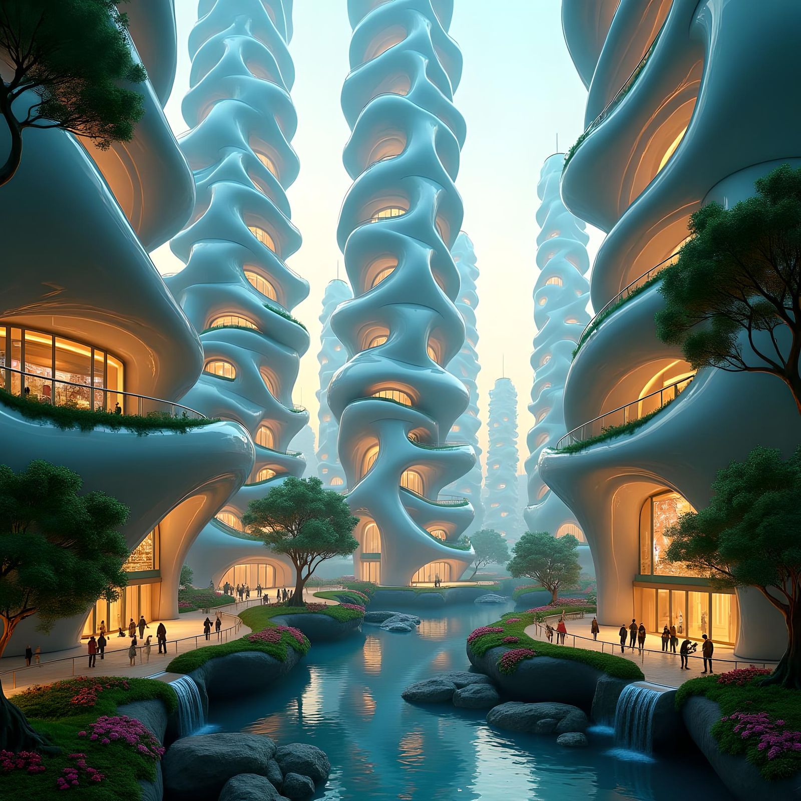 Futuristic Symbio-City: Harmony of Nature and Technology