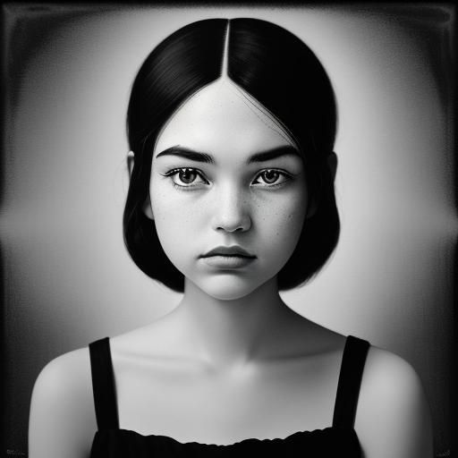 Elegant Black and White Portrait Photography