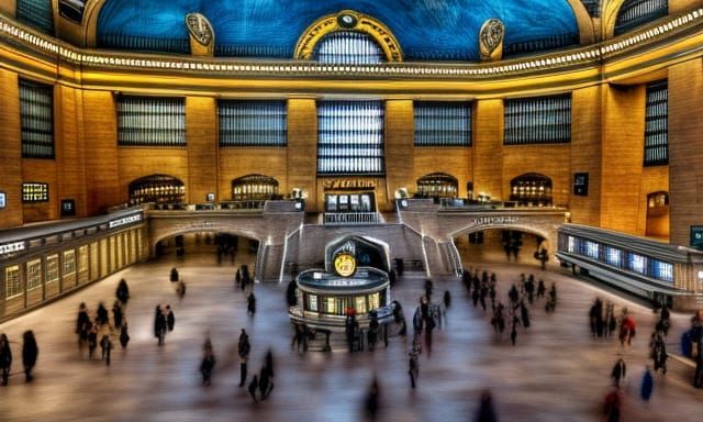 Atlantis Grand Central Station: Hyperrealistic Digital Art