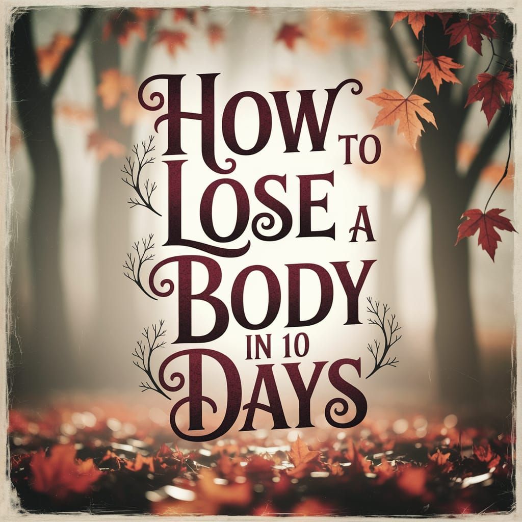 Vintage Crime Podcast Logo with Eerie Autumn Leaves