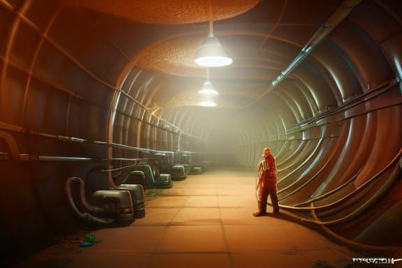 Detailed Utility Tunnels in Fantasy Concept Art