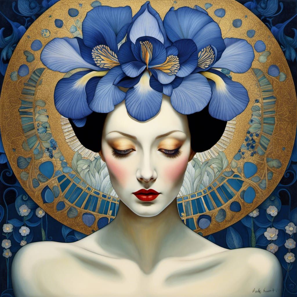 A Portrait of a Woman & Iris'