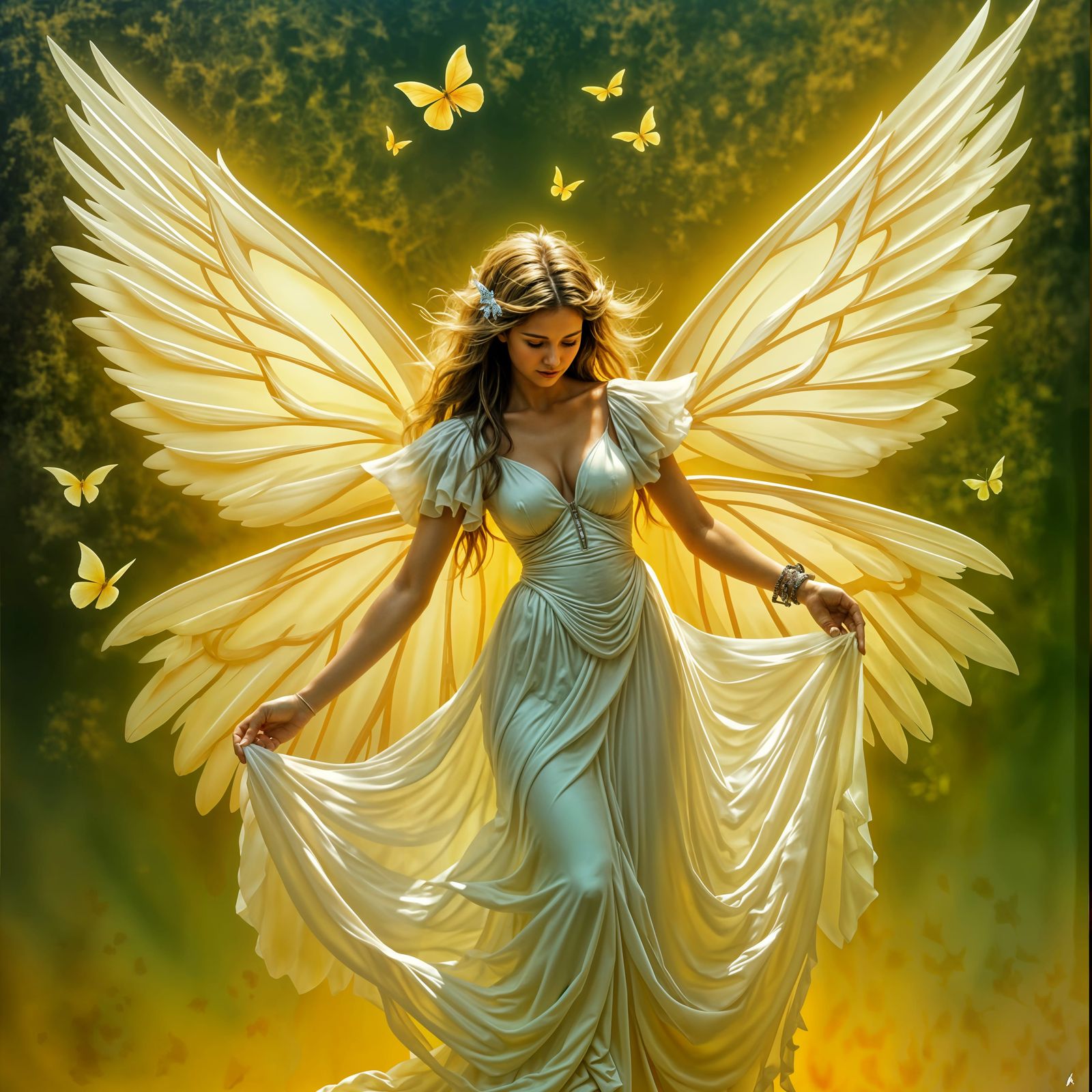Angelic Butterfly with Angel Wings