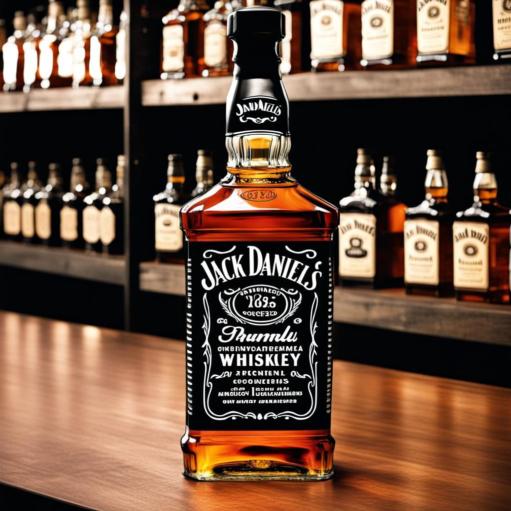 Jack Daniel's Whiskey Bottle Illustration