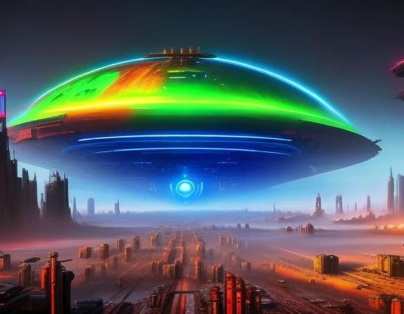 Neon Cyberpunk Apocalypse: An Otherworldly Dystopia