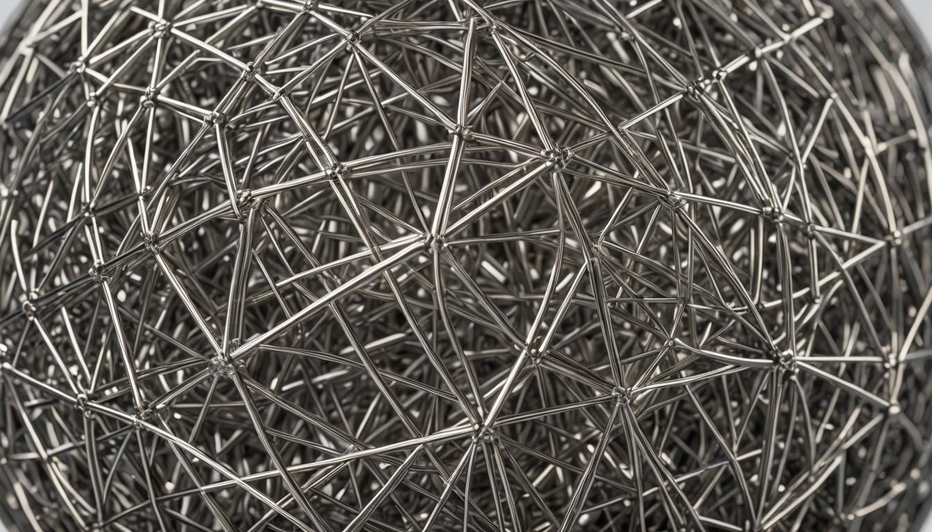 Macro Photo of Nickel Sphere in Sci-Fi Style