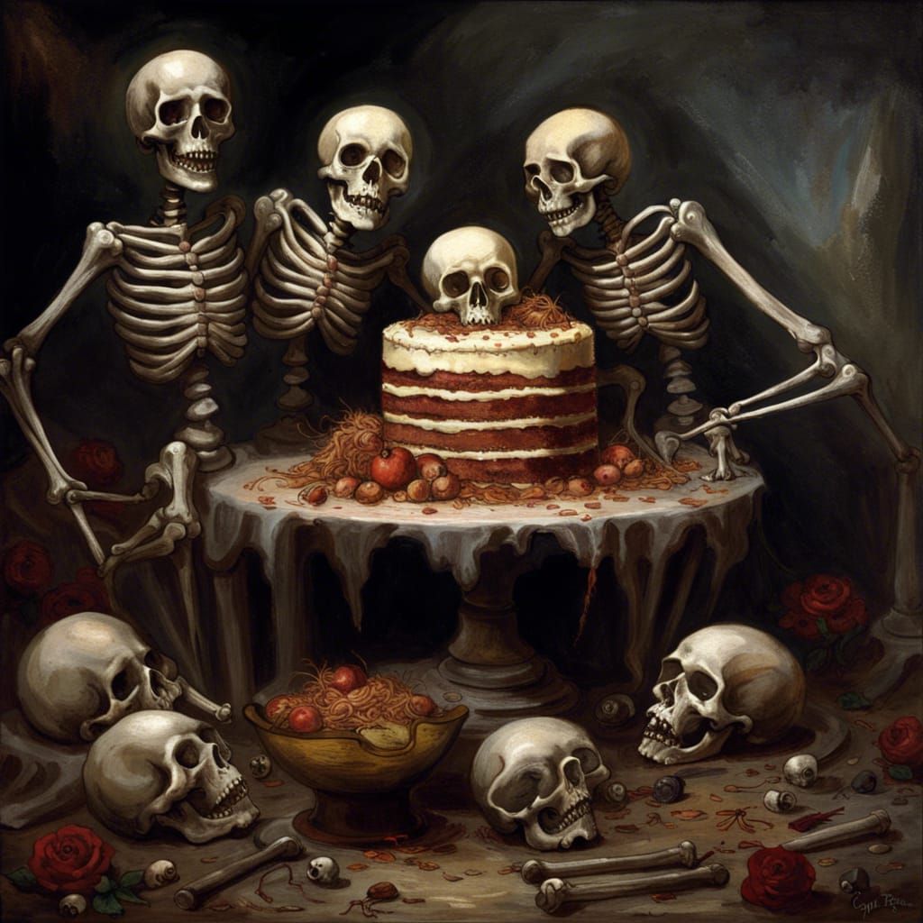 Dance Macabre Cake in Horror Style
