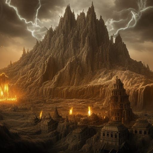 Epic Digital Painting of Purgatory