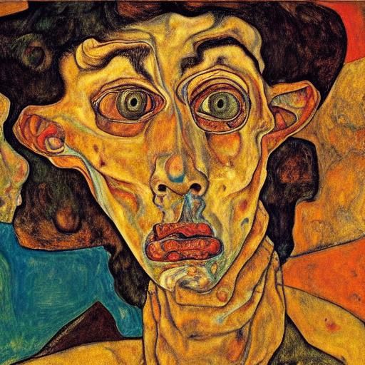 Surreal Athletes Overcoming Barriers as Oil Painting