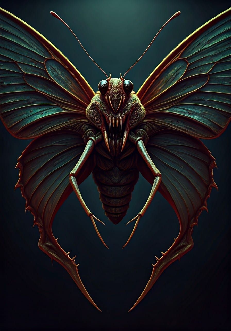Dark, Biomechanical Butterfly Descends in Horror