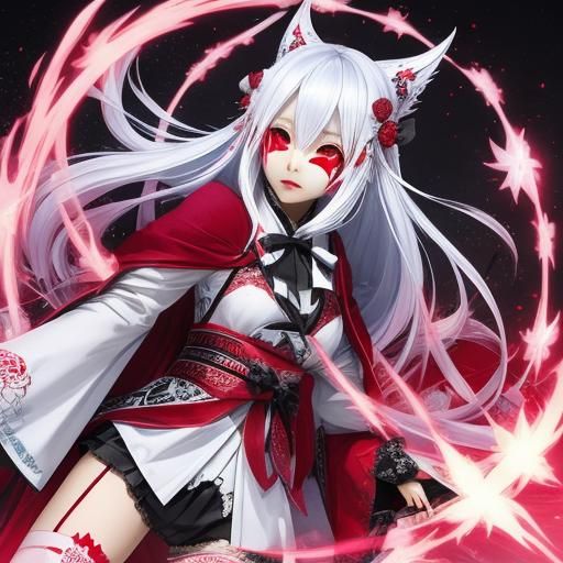 Crimson Masked Trickster in Yuki Onna Style