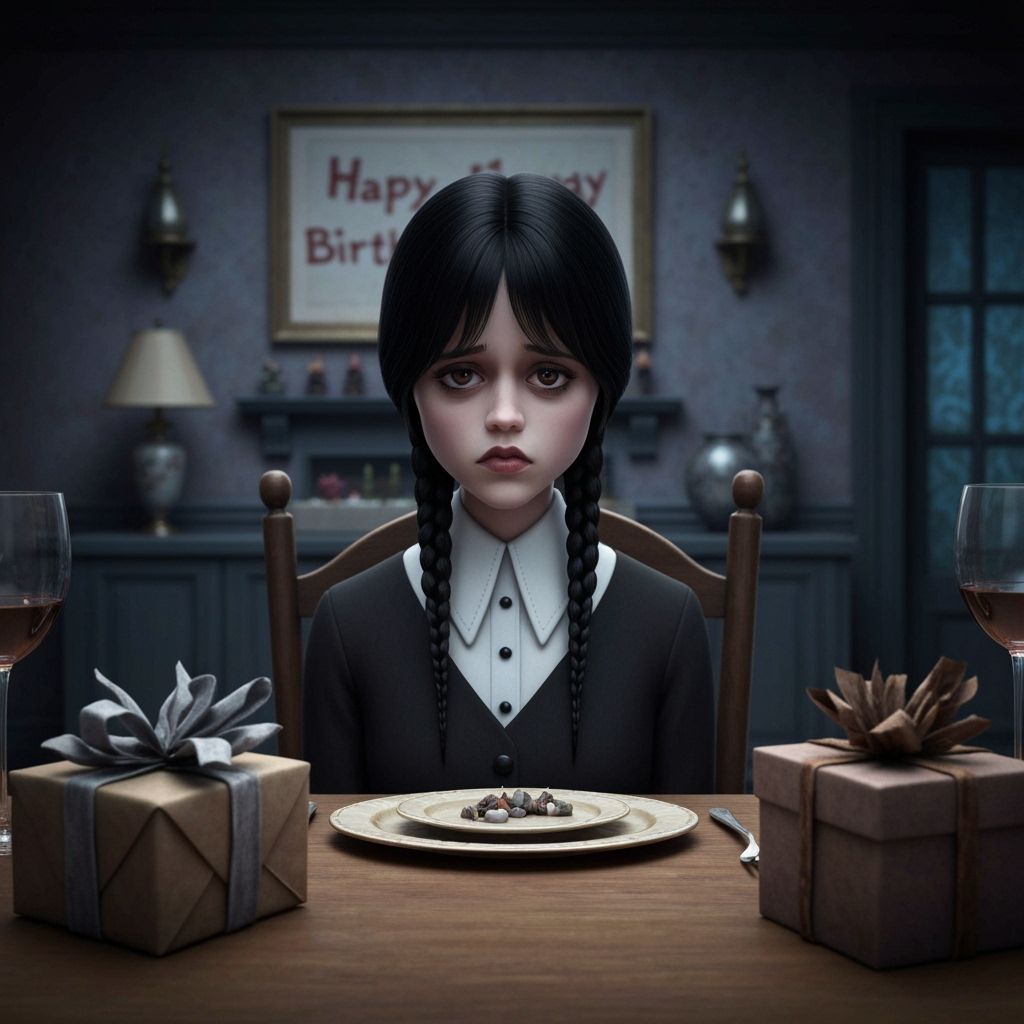 Wednesday Addams Birthday Celebration in Spooky Home