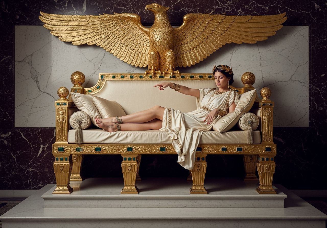 Empress Messalina in a Luxurious Ancient Roman Palace