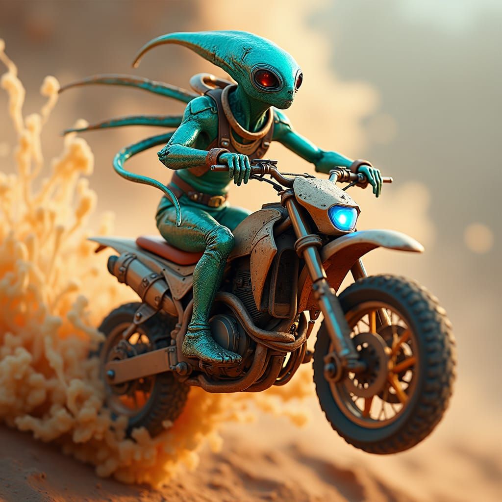 Alien Rides Magic Carpet Dirt Bike