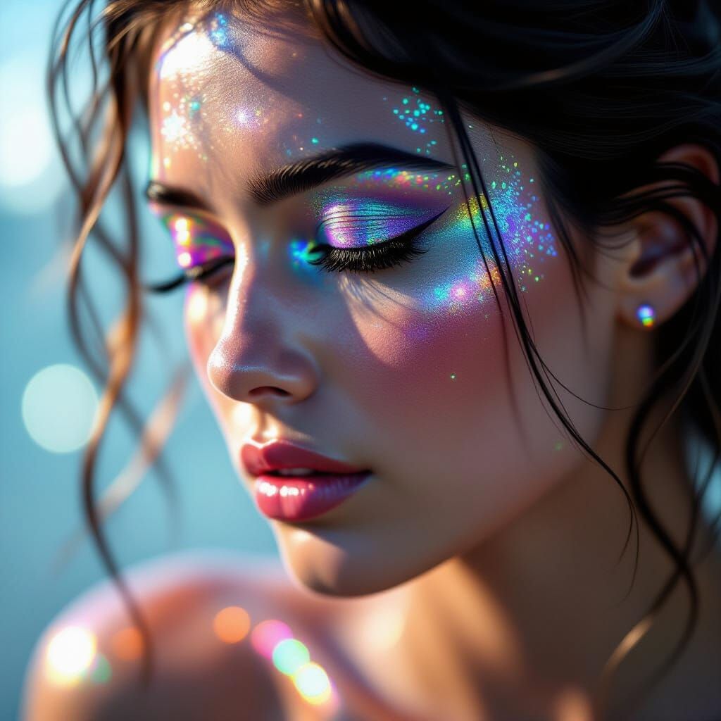 Entranced Person in Psychedelic Digital Art