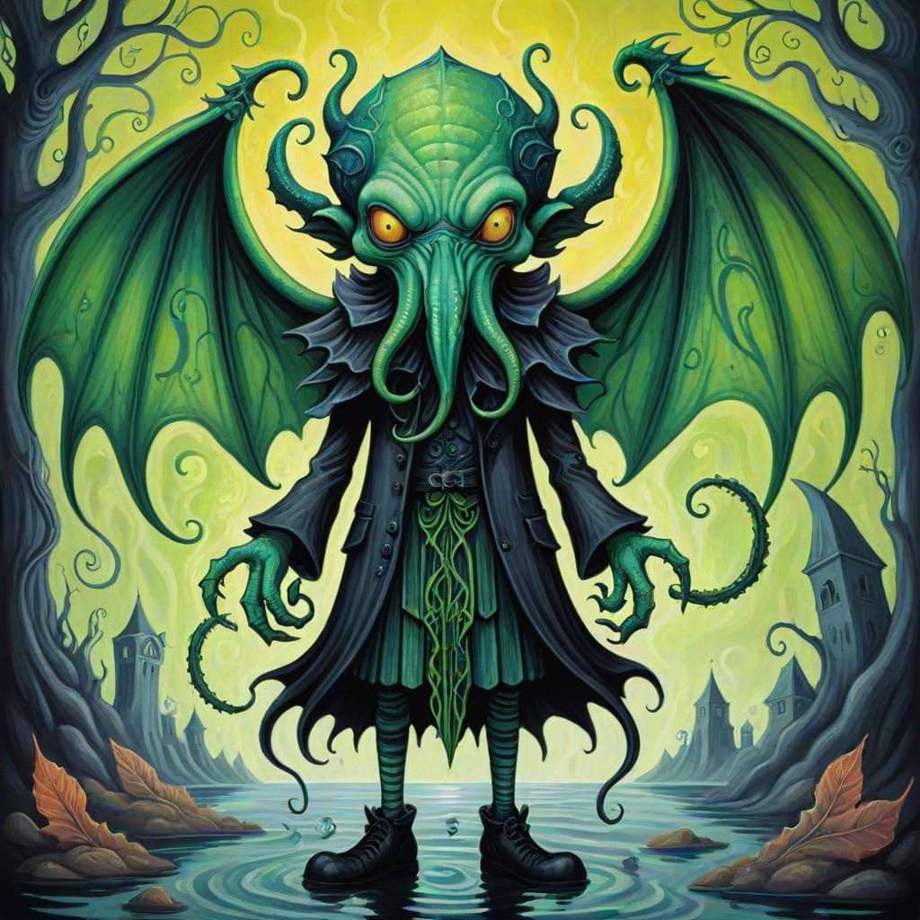 Cthulhu Fairy in Pop Surrealism Style