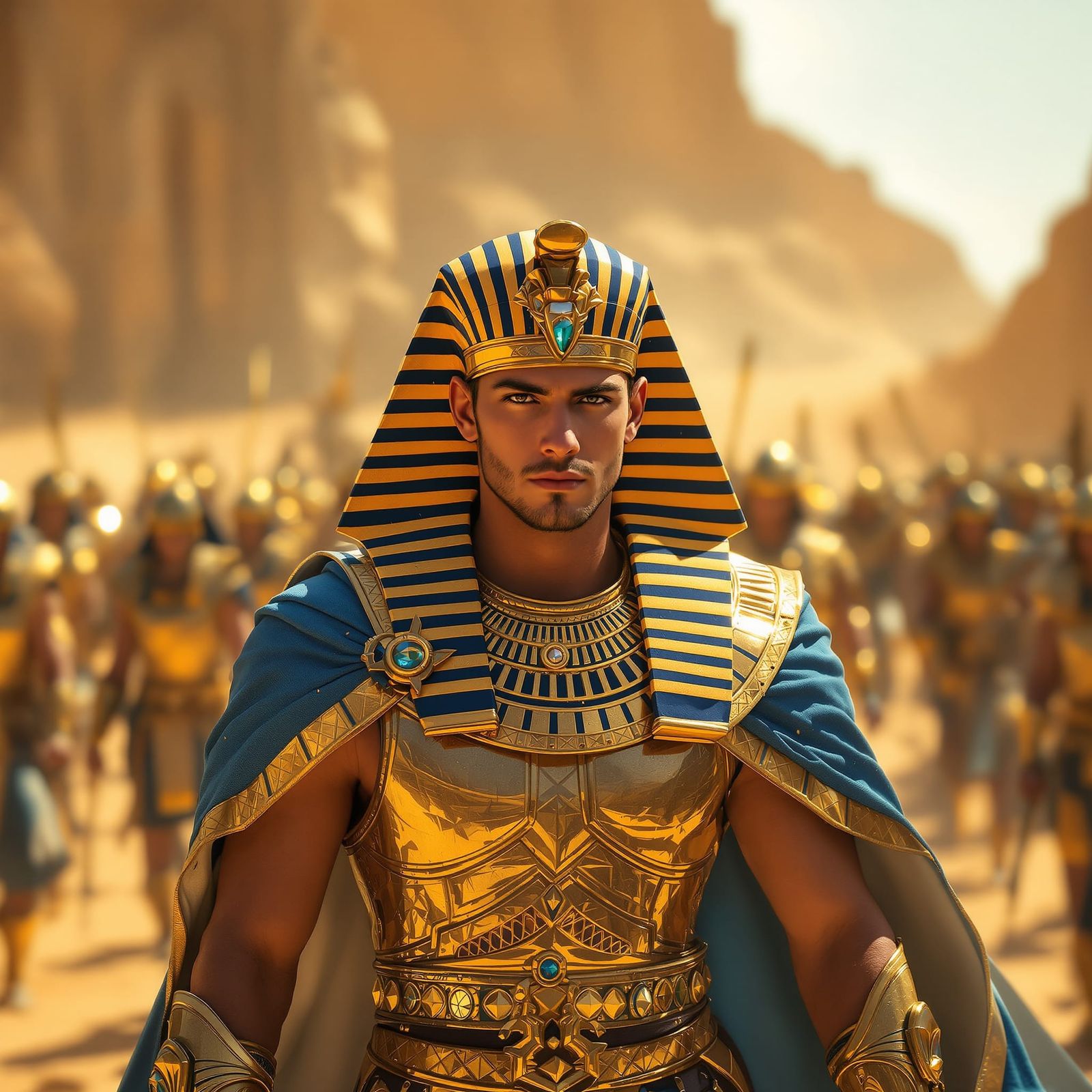 Pharaoh Leads Egyptian Army Across Desert