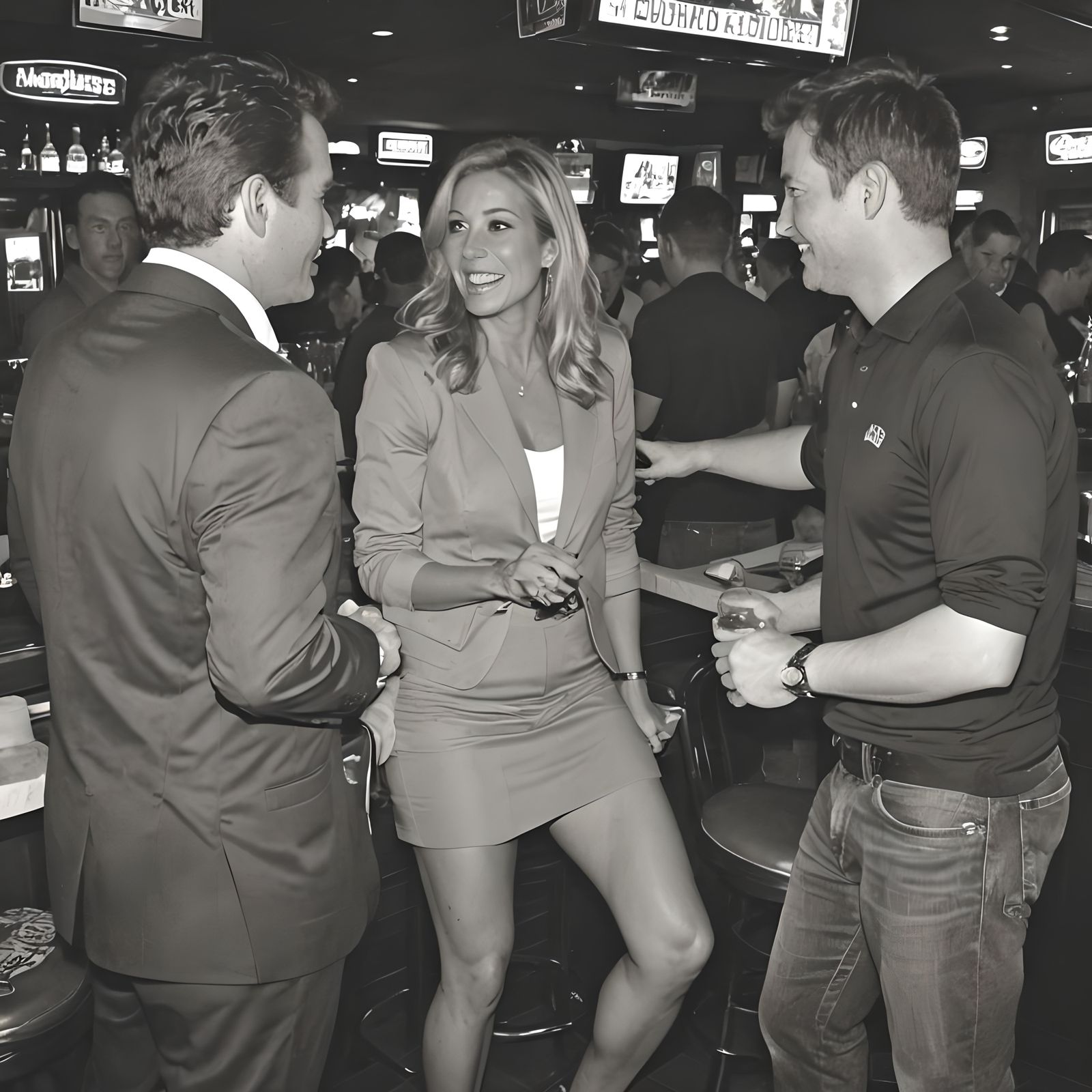 Woman Flirting in Las Vegas Bar Scene