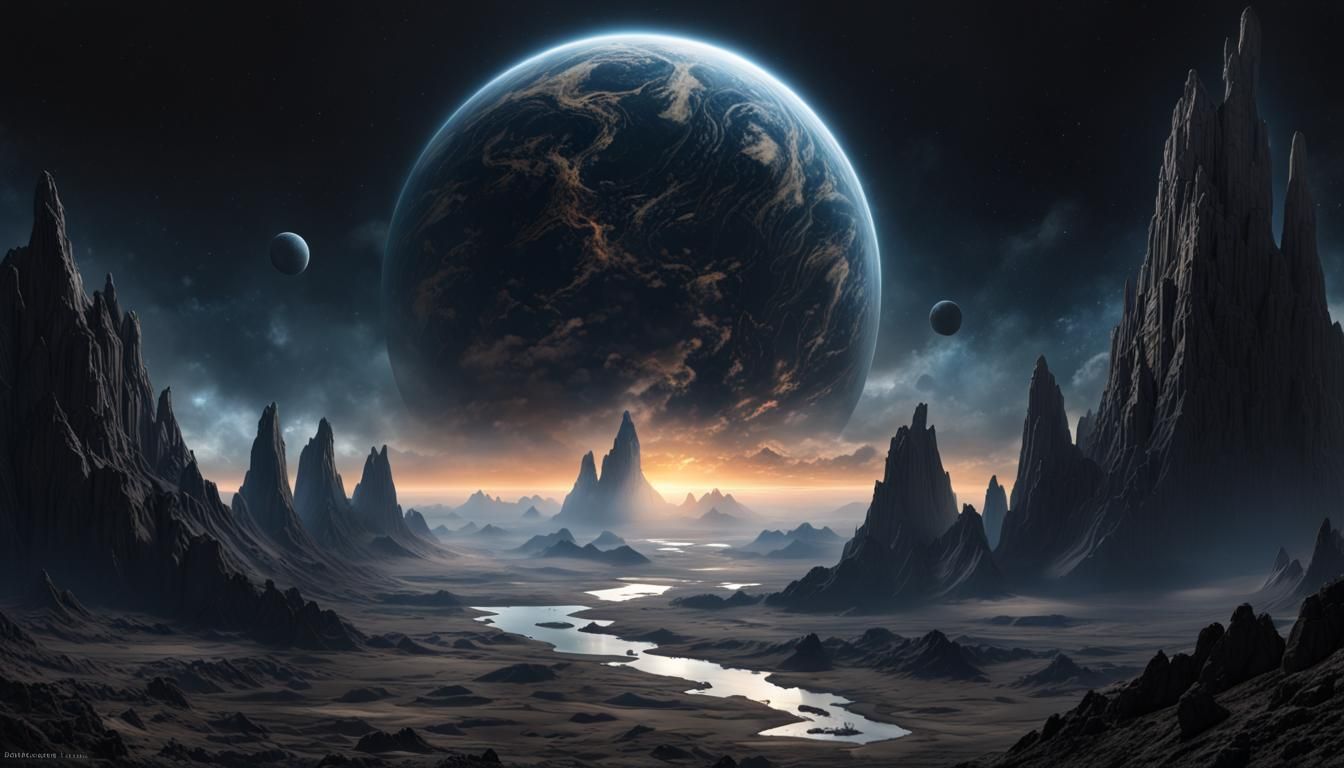 Cosmic Fantasy: Hyperrealistic Zenith, Azimuth, and Horizon