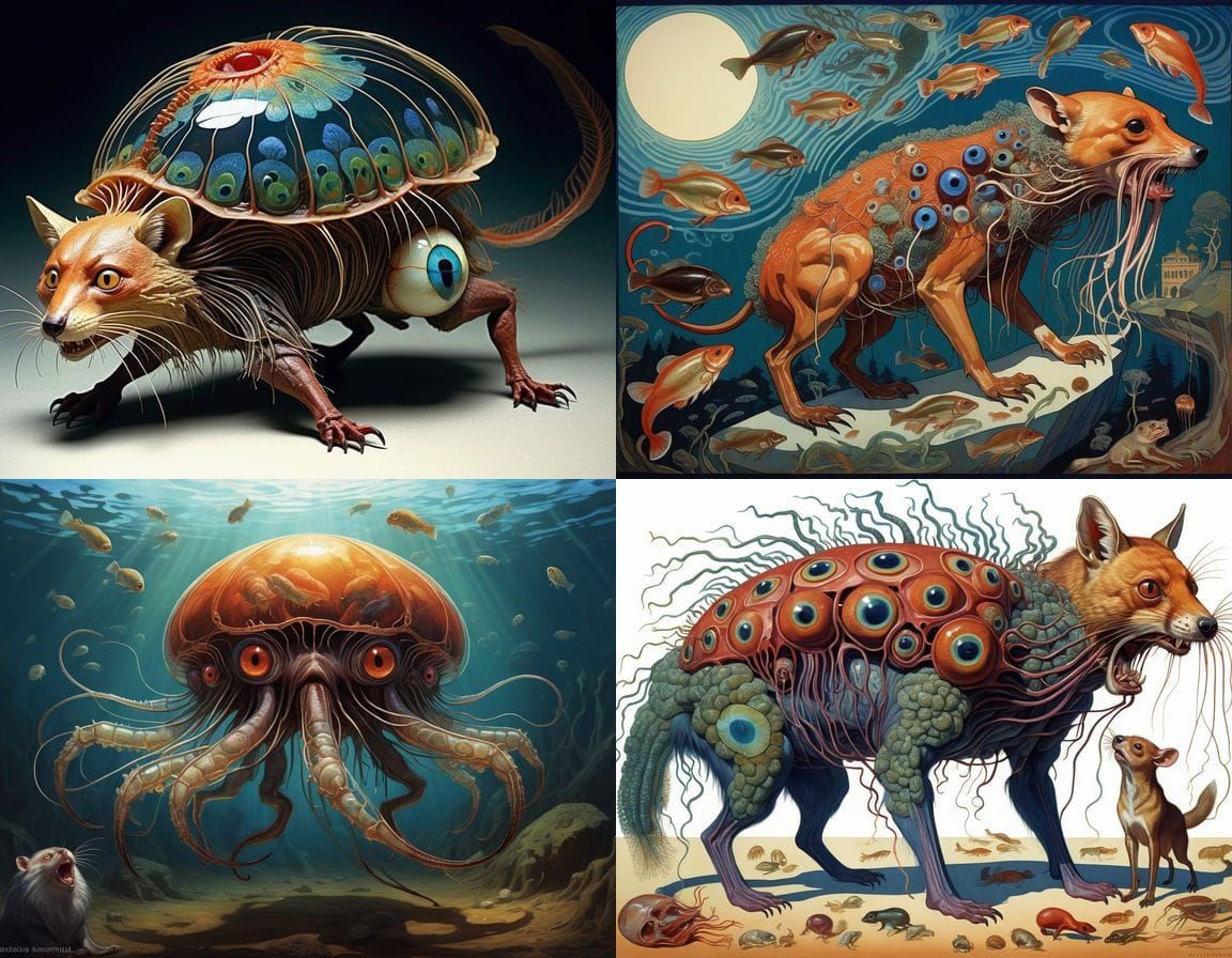 Surreal Biopunk Abomination Inspired by Early 20th Century A...