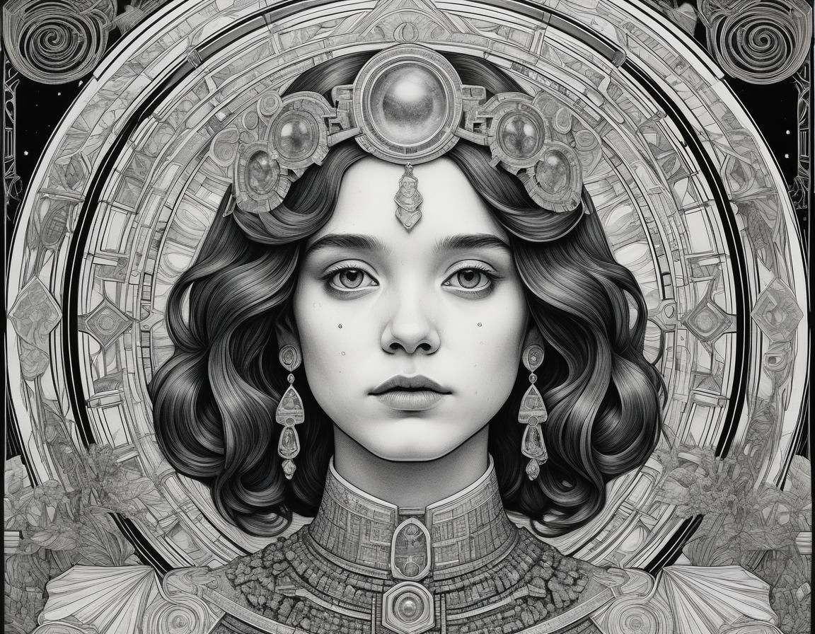 Ethereal Minimalist Art in Retro Academic Style