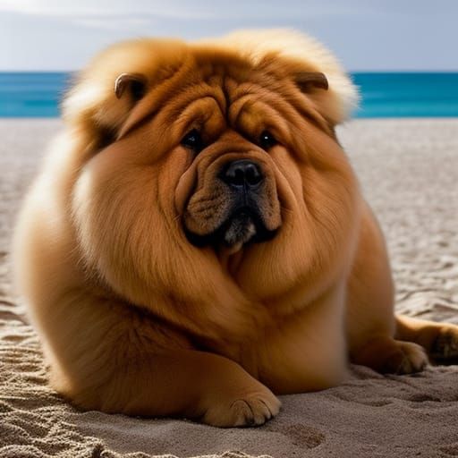 Chow Chow Portrait at the Beach, Professional Photography