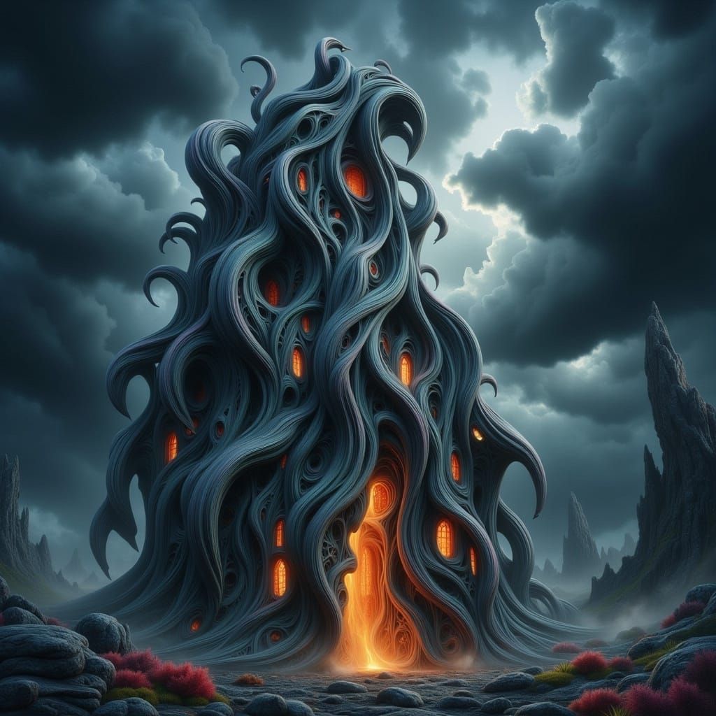 Ethereal Voidscapes: Swirling Shadows and Radiant Cores