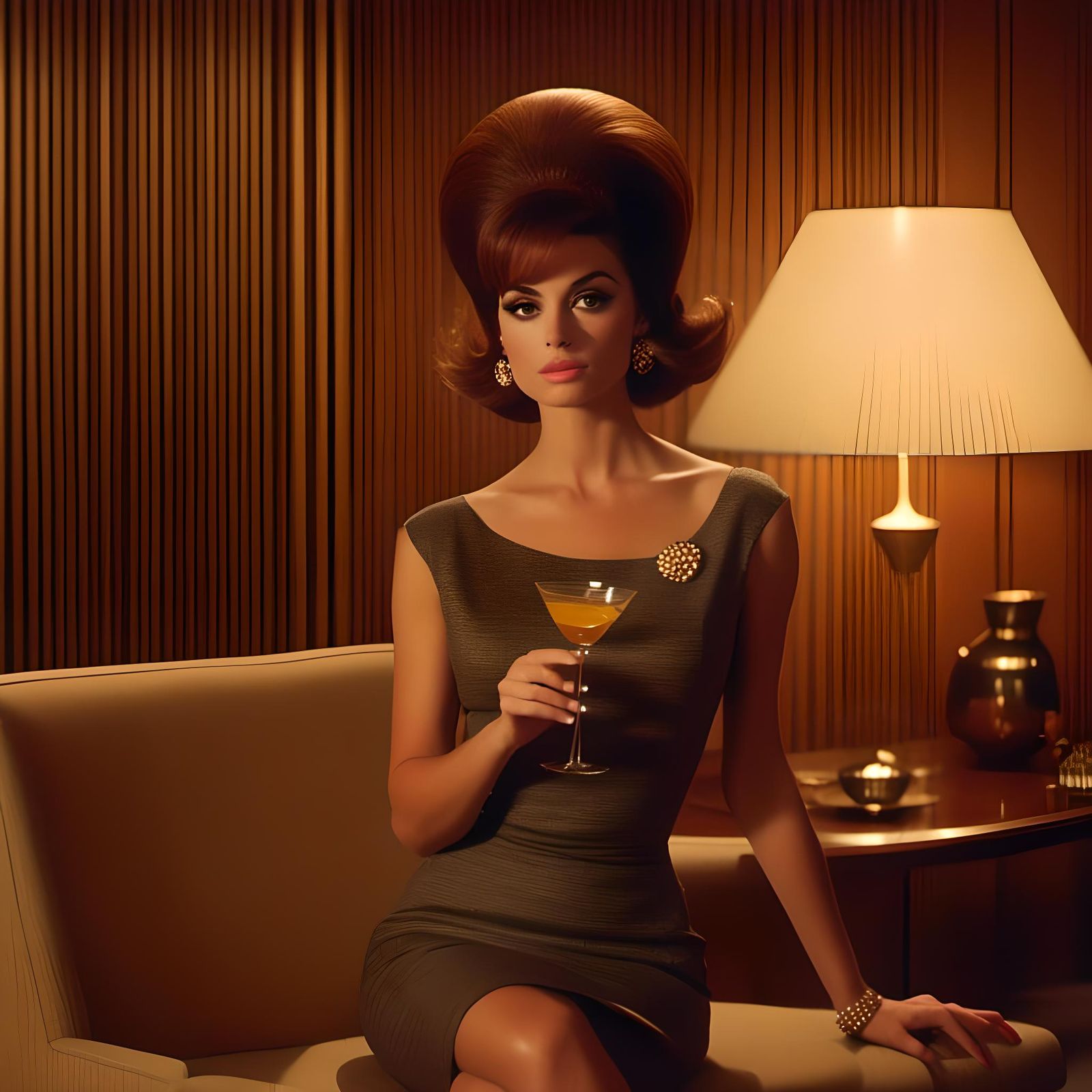 Retro Cocktail: 1960s Style in Mid-Century Room