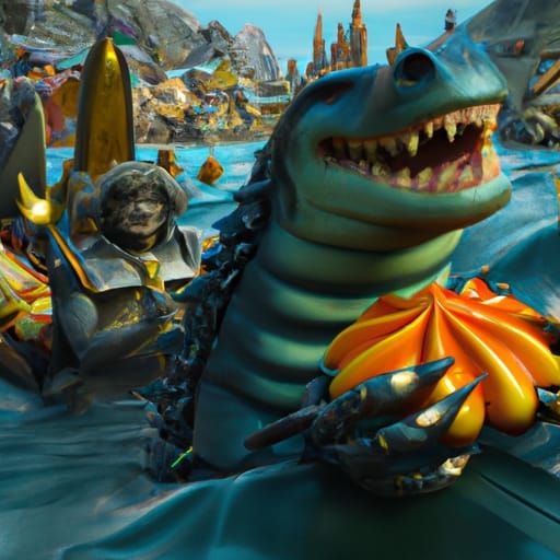 Macaroni and Shrek: Detailed Matte Painting