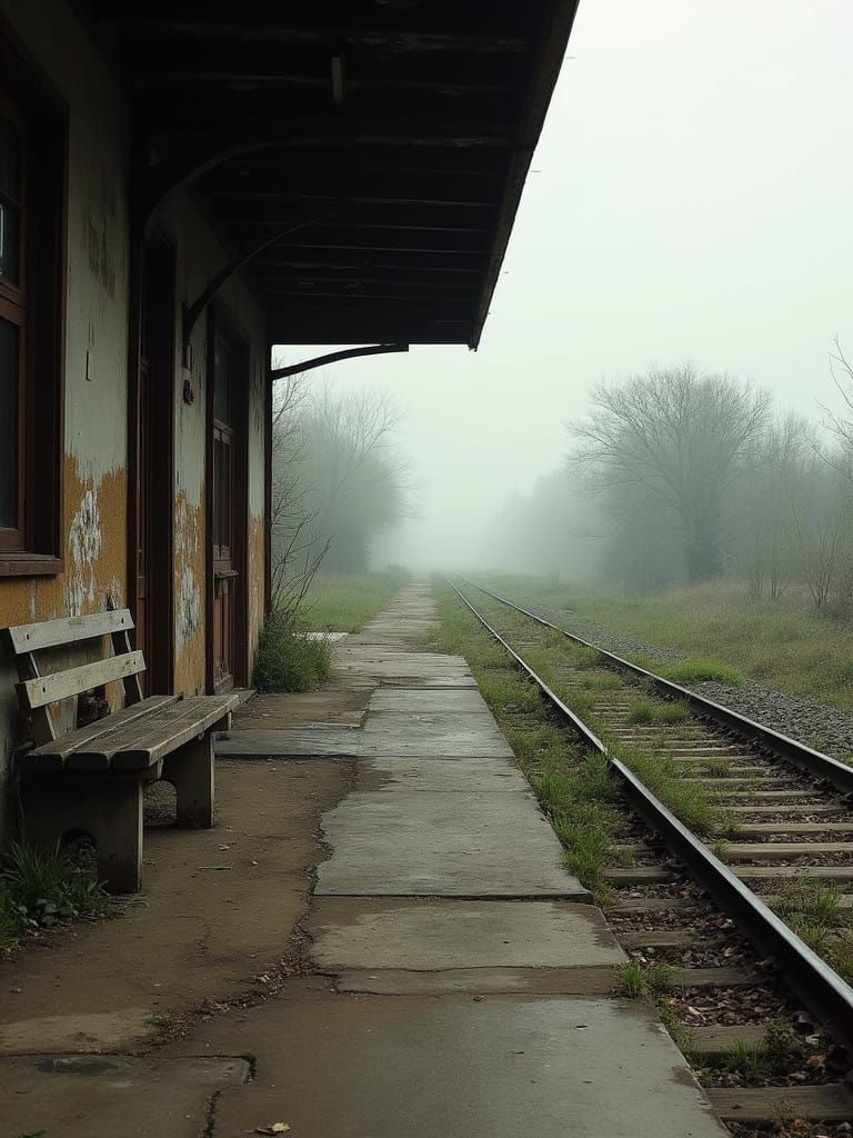 Abandoned Railway Station in a Forgotten Era