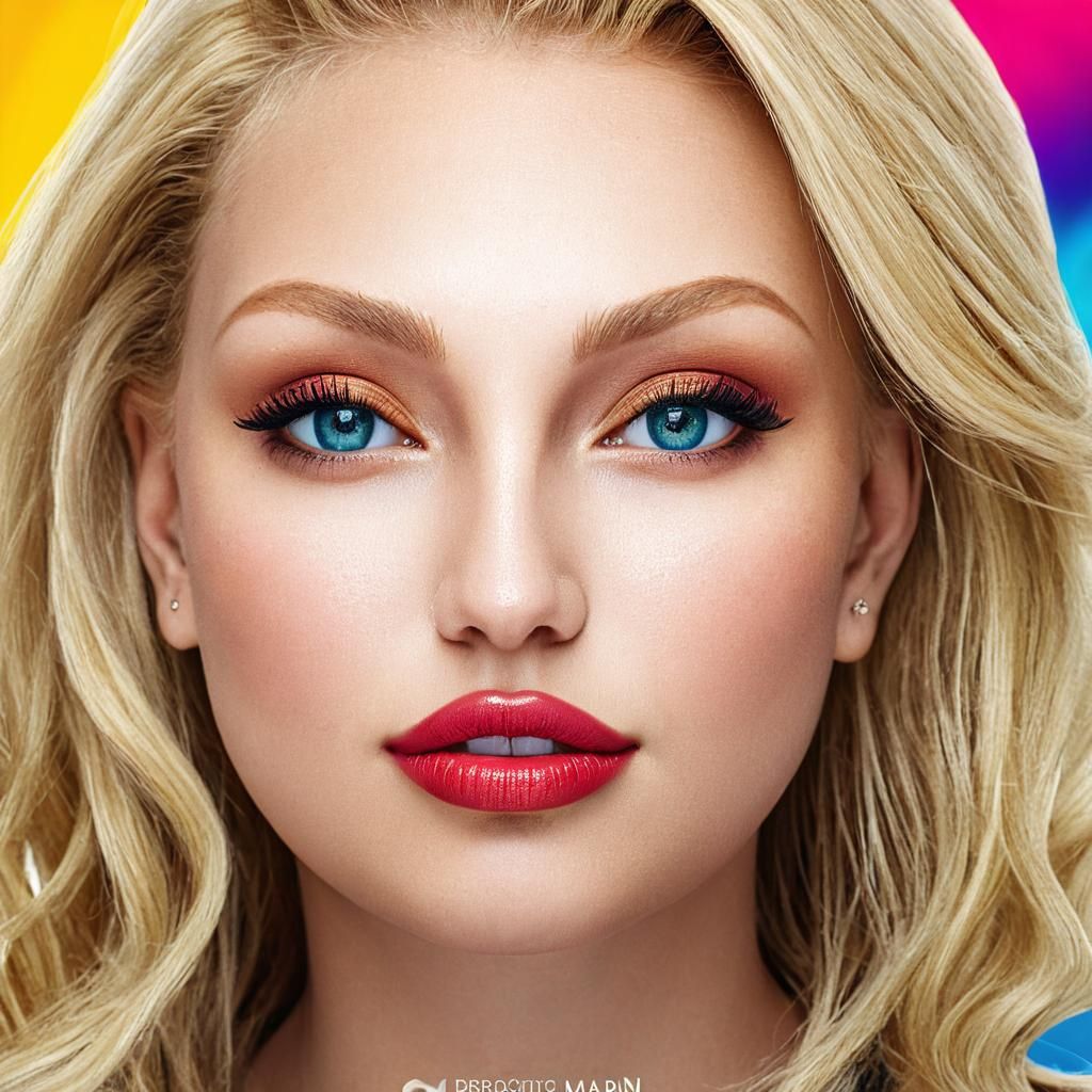 Hyperrealistic Portrait of a Blonde Woman in Cinematic Style