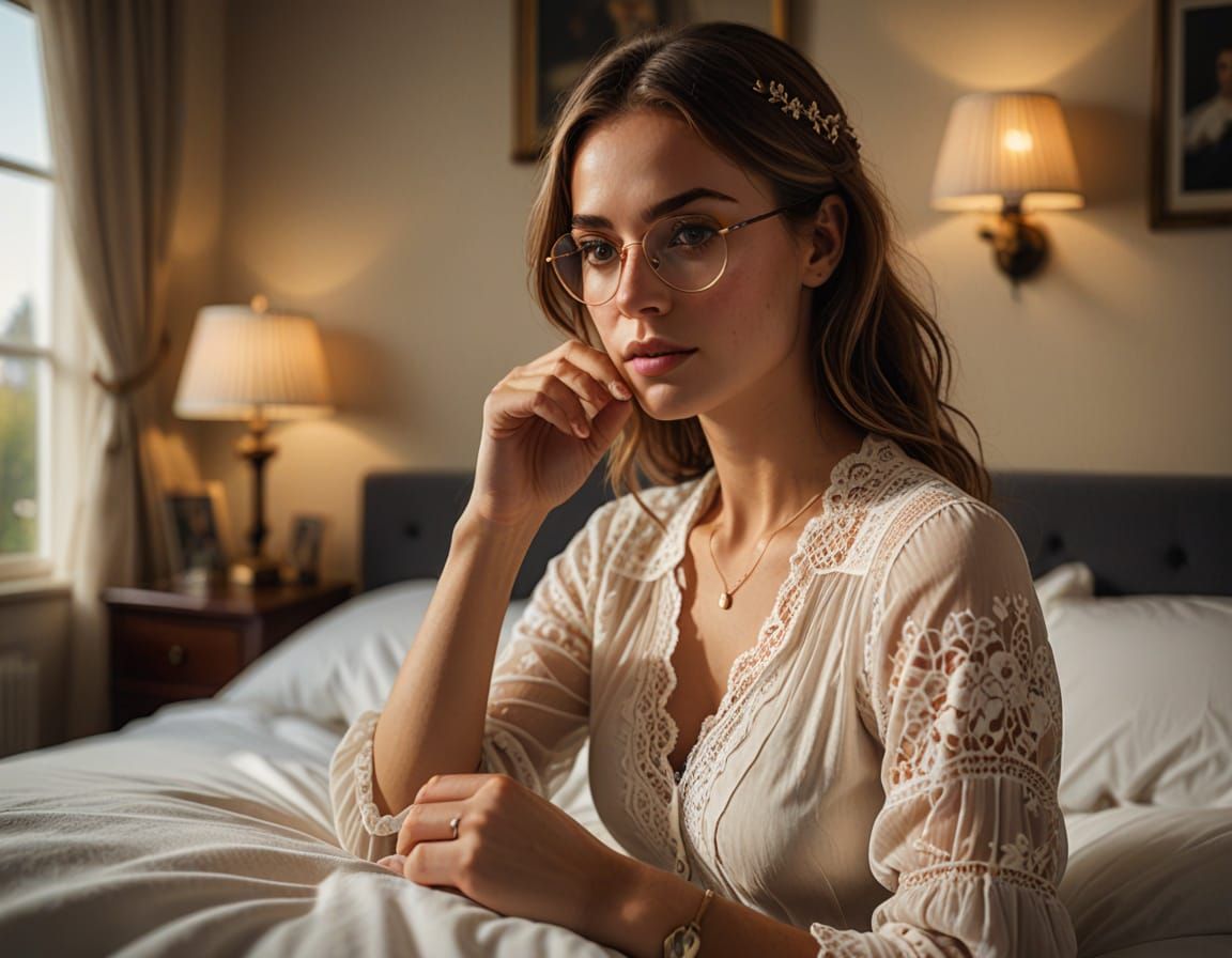 Athletic Woman Portrait in Vivid Digital Art