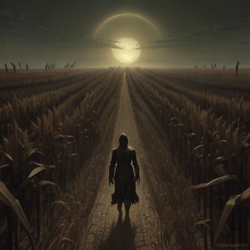 Children of the Corn: Gothic Horror Engraving